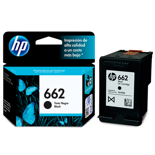 Cartucho de Tinta 662 CZ103AL HP Negro 120 páginas