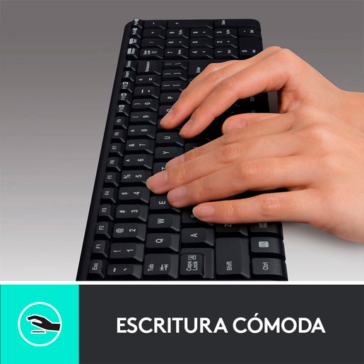 Teclado con Mouse Inalámbrico Logitech MK220 Negro