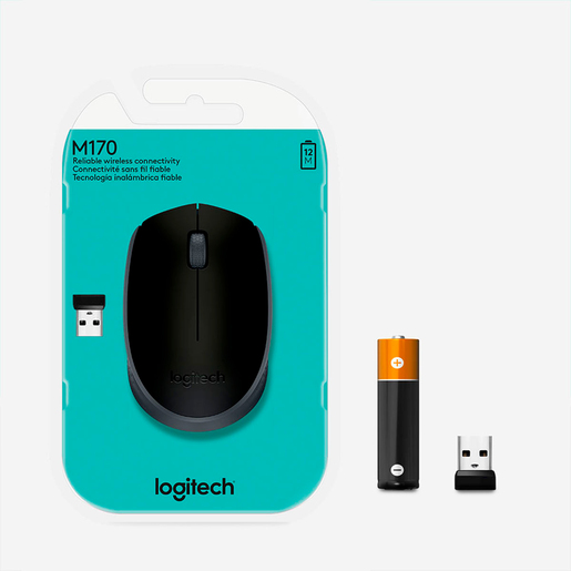 Mouse Inalámbrico Logitech M170 / Negro / USB