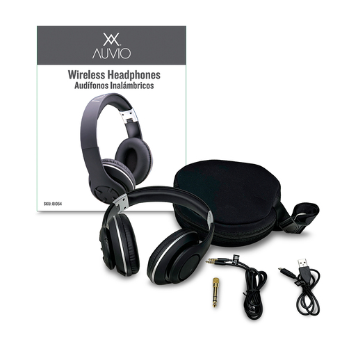 Audífonos Bluetooth Auvio Gunmetal / On Ear / Negro