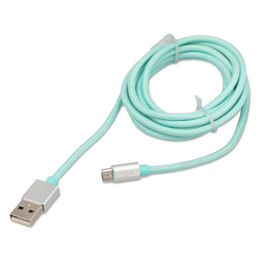 Cable USB a Micro USB RadioShack / 1.8 m / Trenzado / Menta