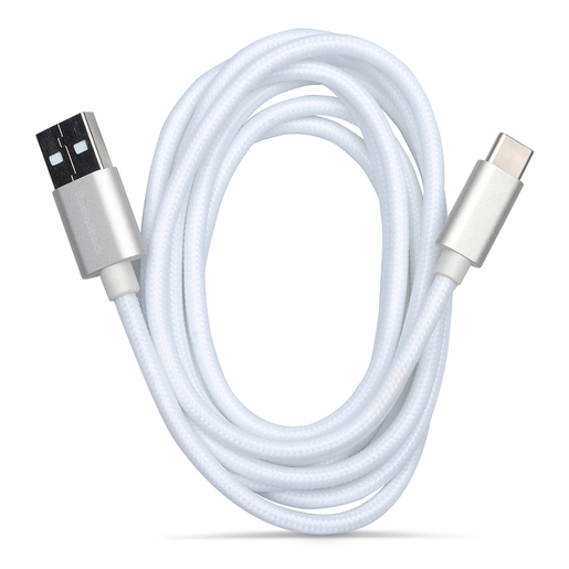 Cable USB a Tipo C RadioShack / 1.8 m / Plástico / Blanco