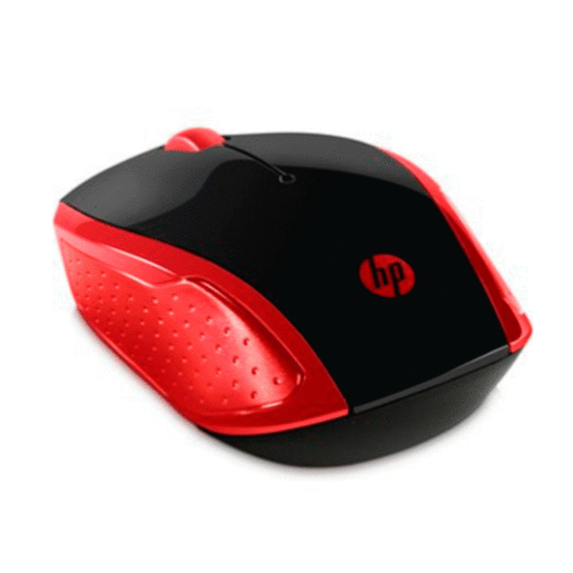 Mouse Inalámbrico Hp 200 / Negro con rojo / USB