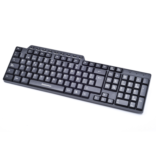 Teclado Alámbrico Multimedia RadioShack 26000055 / Negro / USB