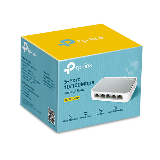 Mini Switch TP Link TL SF1005D / Blanco / 5 puertos