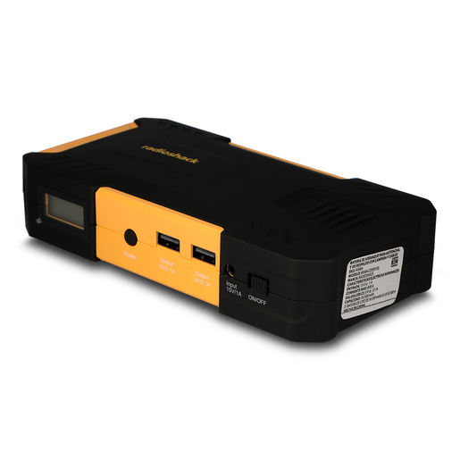 Arrancador Jumper Portátil para Auto con Power Bank RadioShack 2309310 / 16500 mAh / Negro con amarillo