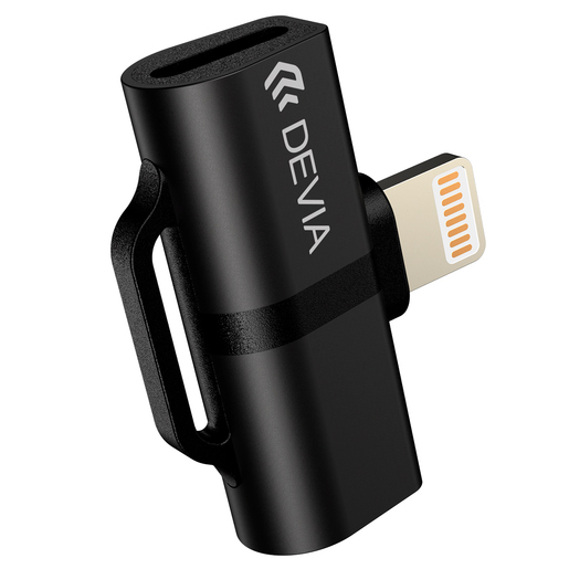 Adaptador Lightning Dual Devia Smart Adapter / Negro / 2 puertos