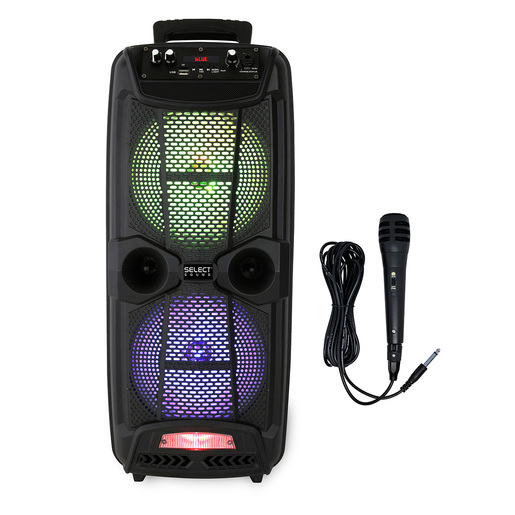 Bafle Doble Select Sound BT1708 / 8 pulgadas / 5000 W PMPO / Bluetooth / Negro