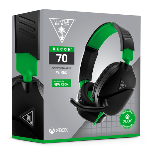 Audífonos Gamer Turtle Beach Recon 70X / Xbox Series X·S / Xbox One / Negro con verde