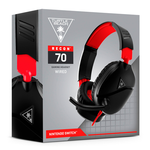 Audífonos Gamer Turtle Beach Recon 70N Nintendo Switch Negro con Rojo