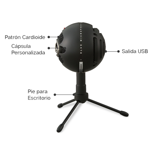 Micrófono Profesional Blue Snowball iCE / Negro / USB