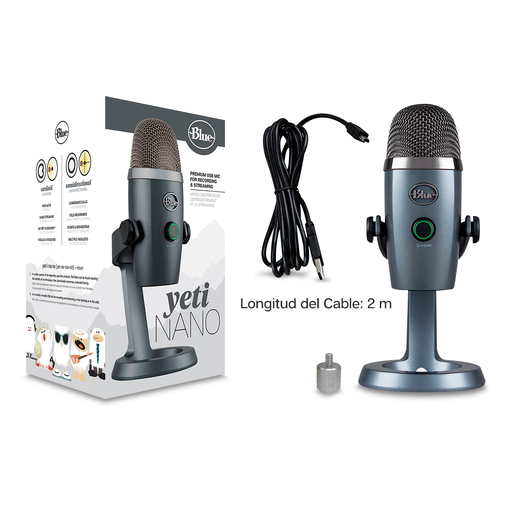 Micrófono Blue Yeti Nano / Gris / USB